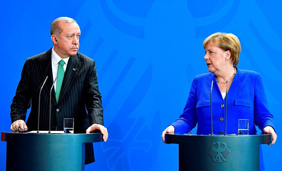 Cumhurbaşkanı Erdoğan ve Almanya Başbakanı Merkel