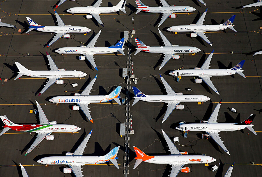 Boeing 737 uçaklar böyle görüntülenmişti.