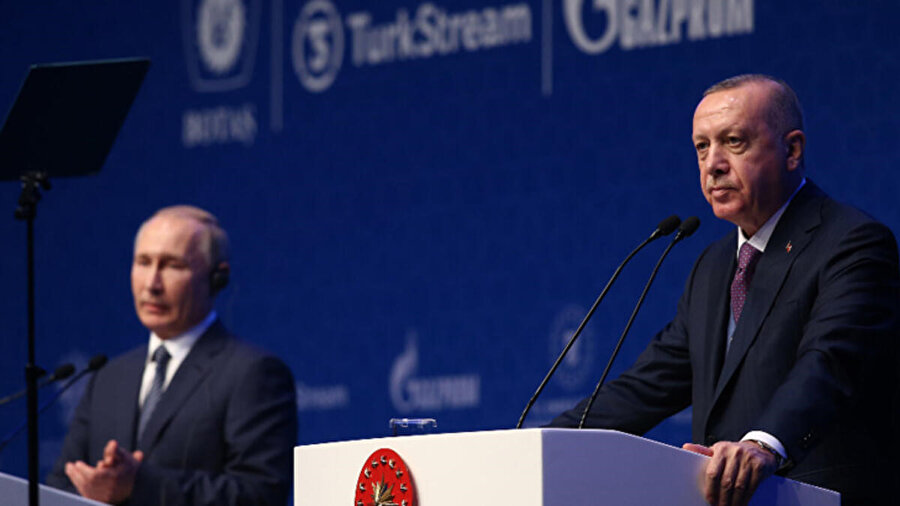 Rusya Devlet Başkanı Vladimir Putin ve Cumhurbaşkanı Recep Tayyip Erdoğan TürkAkım Projesi'nin açılış töreninde konuştu.