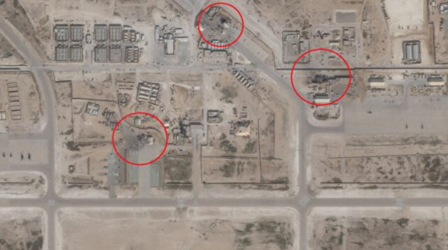 İran'ın saldırdığı ABD üslerinden görüntüler