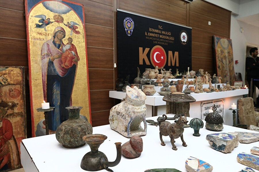 1134 parça tarihi eser yakalandı.
