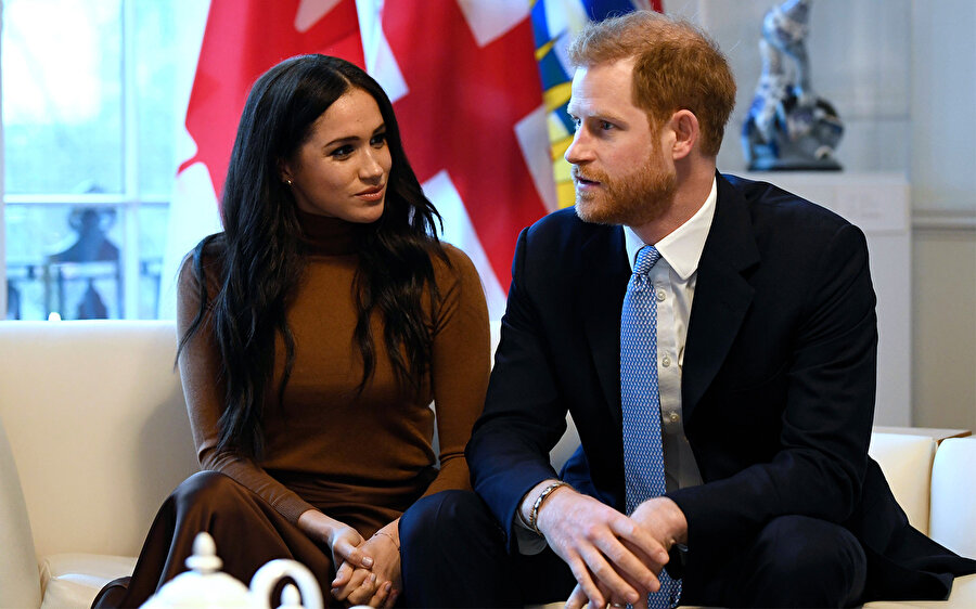 Prens Harry ile eşi Meghan Markle.