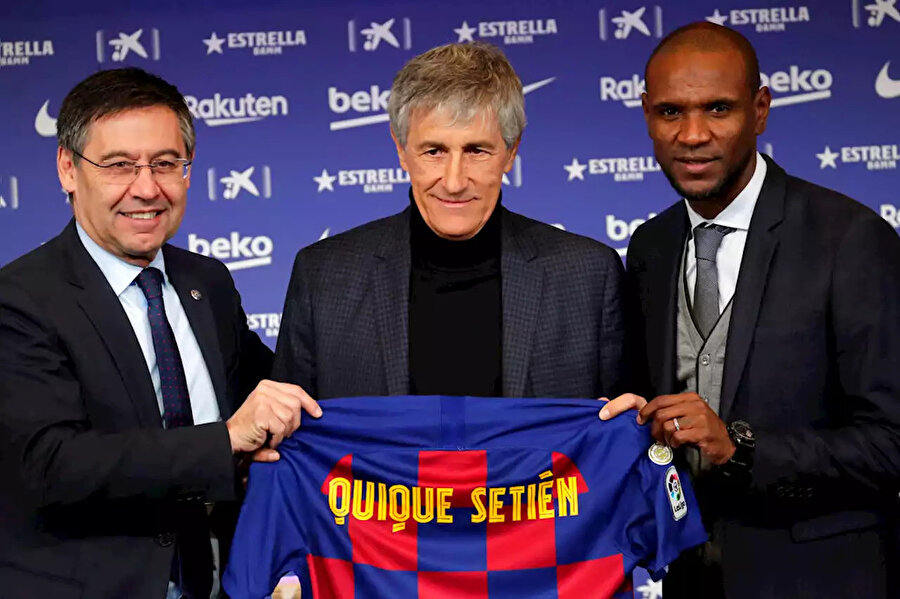 Barcelona yeni teknik direktörü Quique Setien.