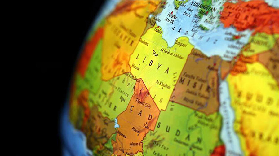 Dünya haritasında Libya- Arşiv