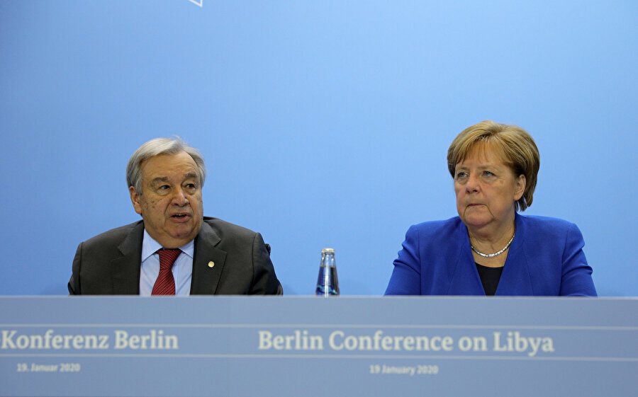 nAlmanya Başbakanı Angela Merkel ve BM Genel Sekreteri Antonio Guterres