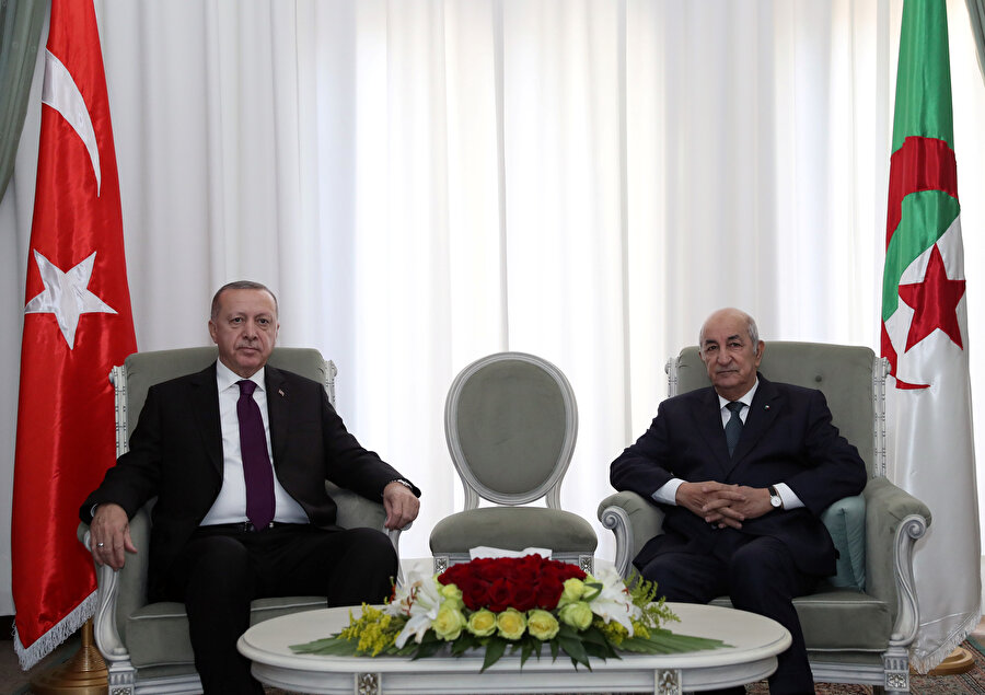 Cumhurbaşkanı Recep Tayyip Erdoğan ve Cezayir Cumhurbaşkanı Tebbun