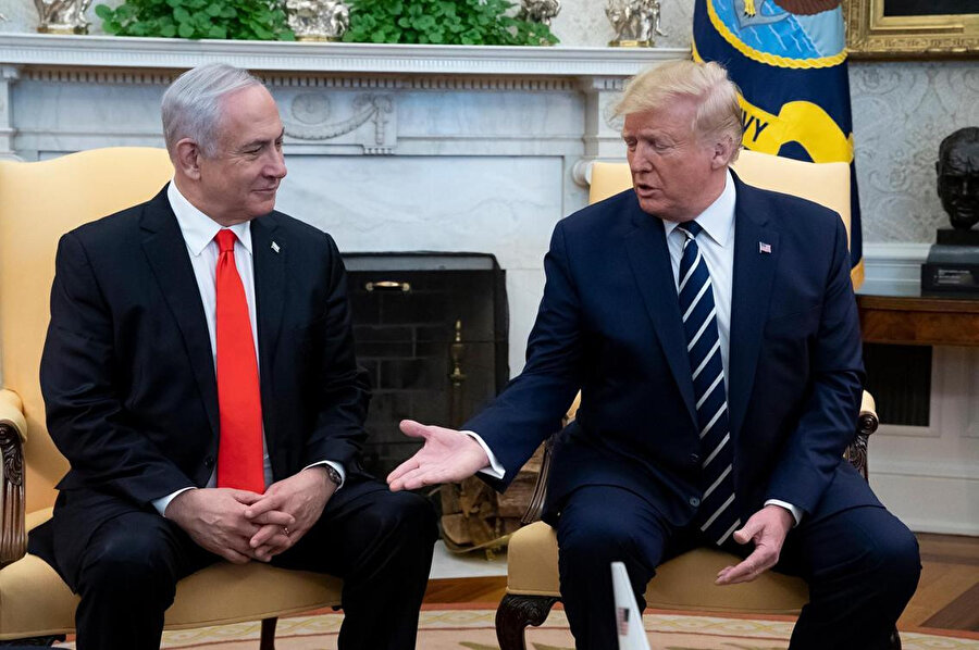 Başbakan Binyamin Netanyahu, sözde barış planı görüşmeleri için ABD'de bulunuyor.