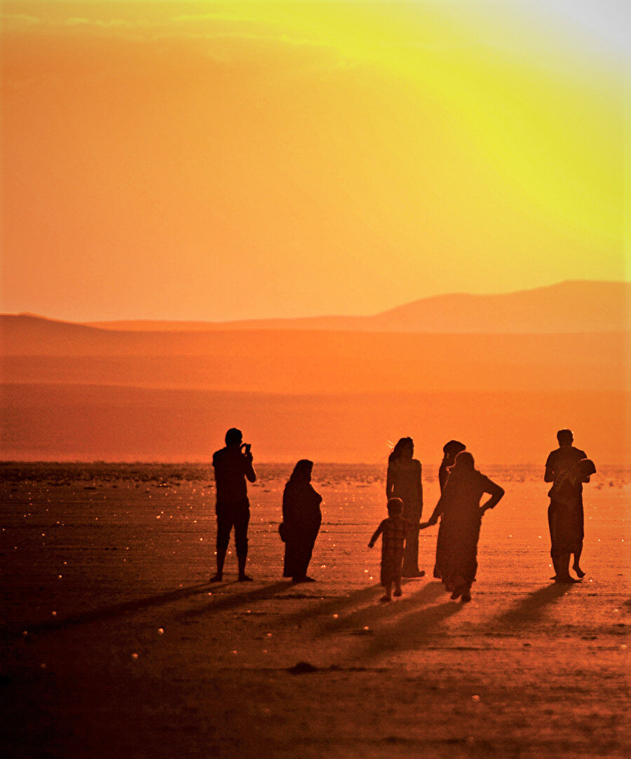 Tuz Gölü'nde gün batımı...