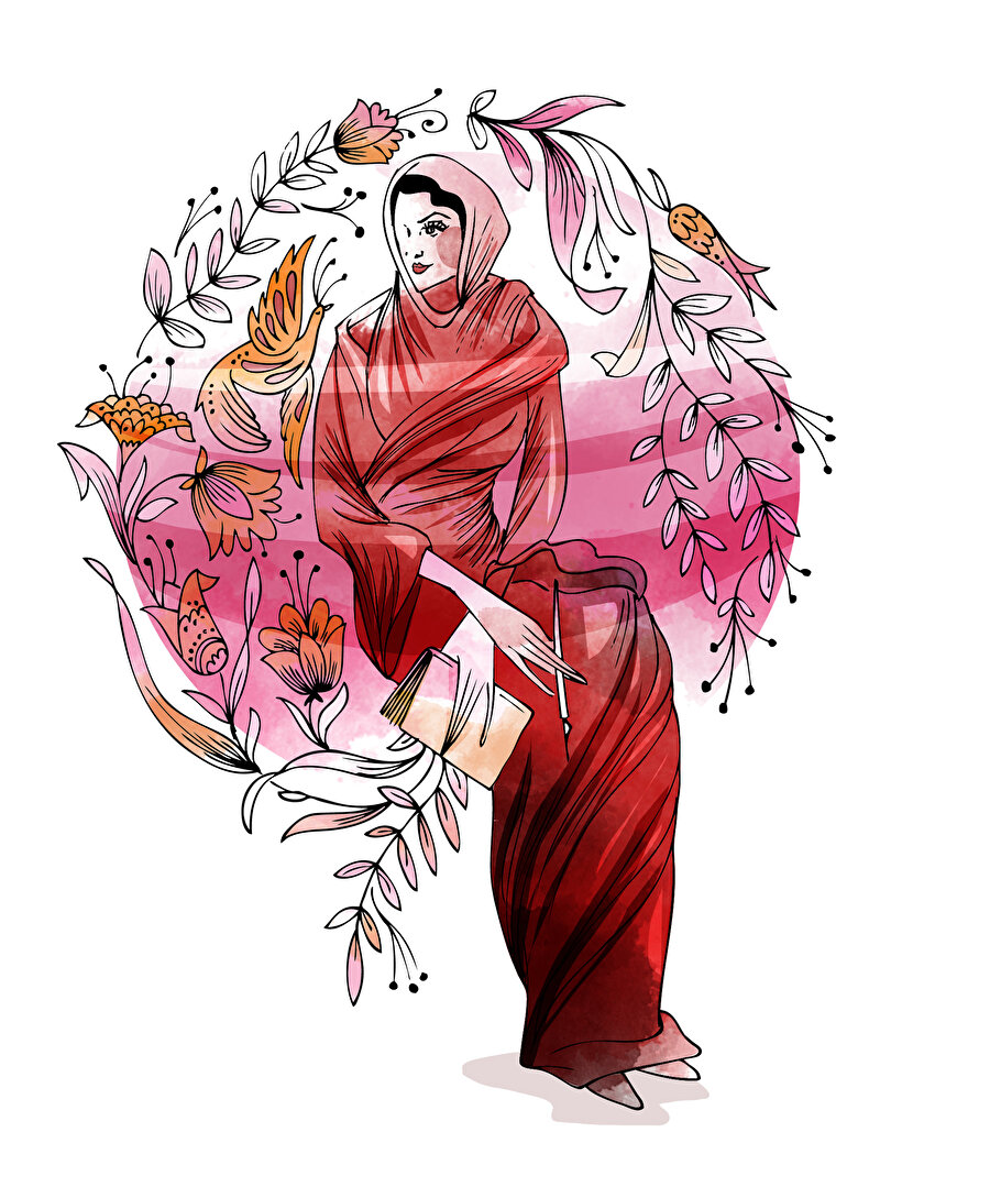 100 Türk Büyüğü- Dürrüşehvar Sultan ( Çizim: Cemile Ağaç Yıldırım)