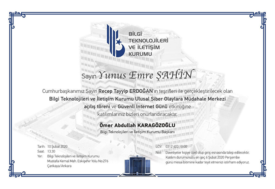 Davet üzerine BTK'nın Ankara'daki merkezinde Ulusal Siber Olaylara Müdahale Merkezi'nin açılışına katıldık.