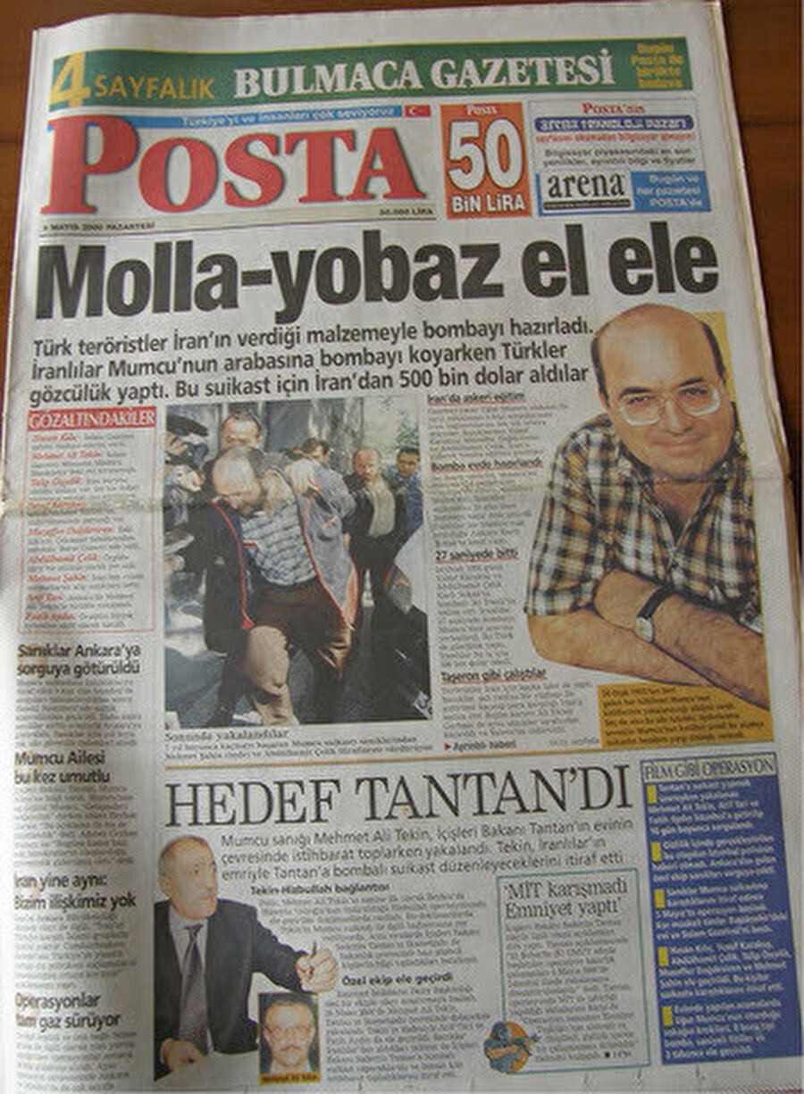 Posta gazetesi, tam sayfa olarak bu operasyona yer vermişti...