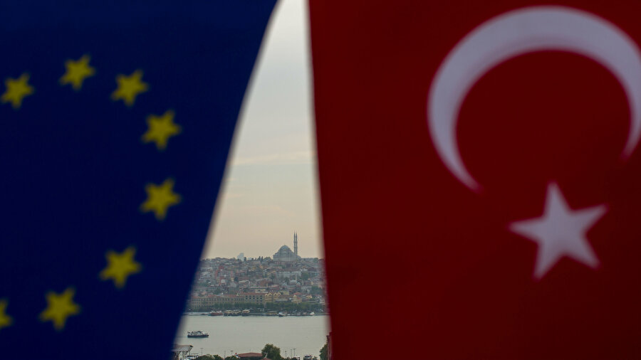 Avrupa Birliği ve Türkiye bayrağı