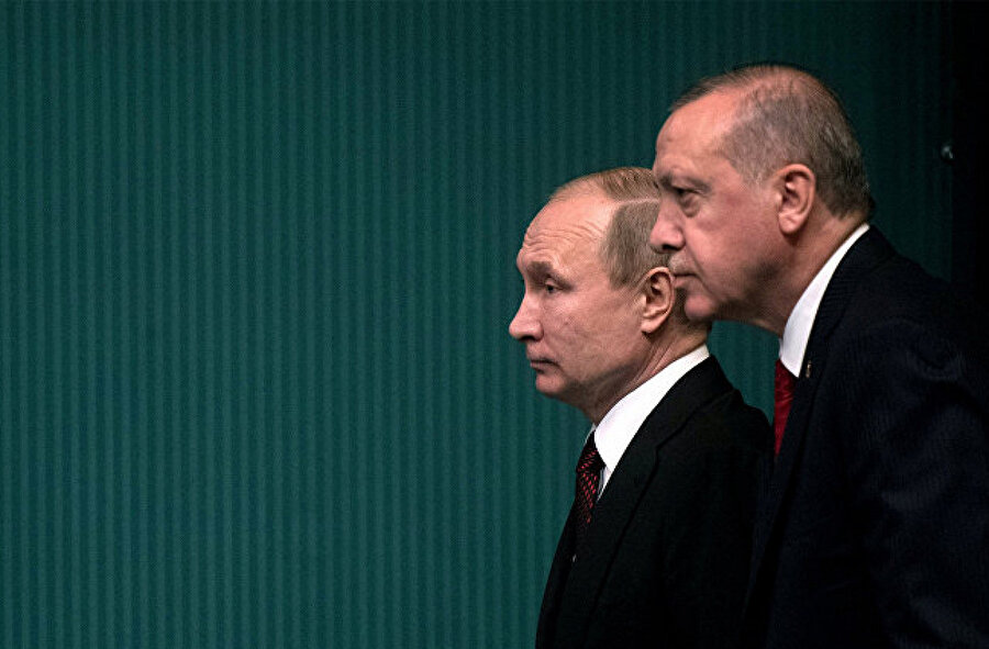 Cumhurbaşkanı Erdoğan ile Rusya Devlet Başkanı Putin