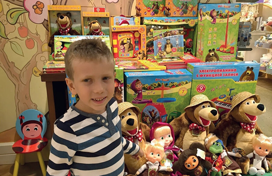 Moskova'da tamamen çocuklara yönelik düzenlenmiş birçok alışveriş merkezi var.