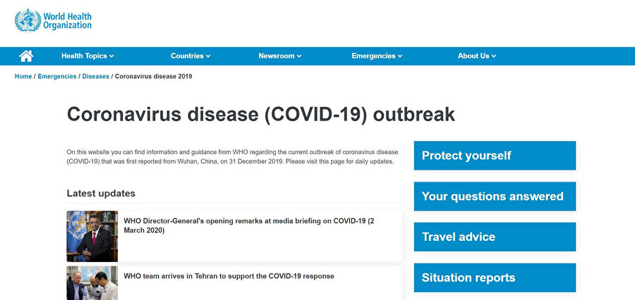 Dünya Sağlık Örgütü, Coronavirüs sebebiyle birçok farklı makale yayınladı ve uyarılar yaptı. 