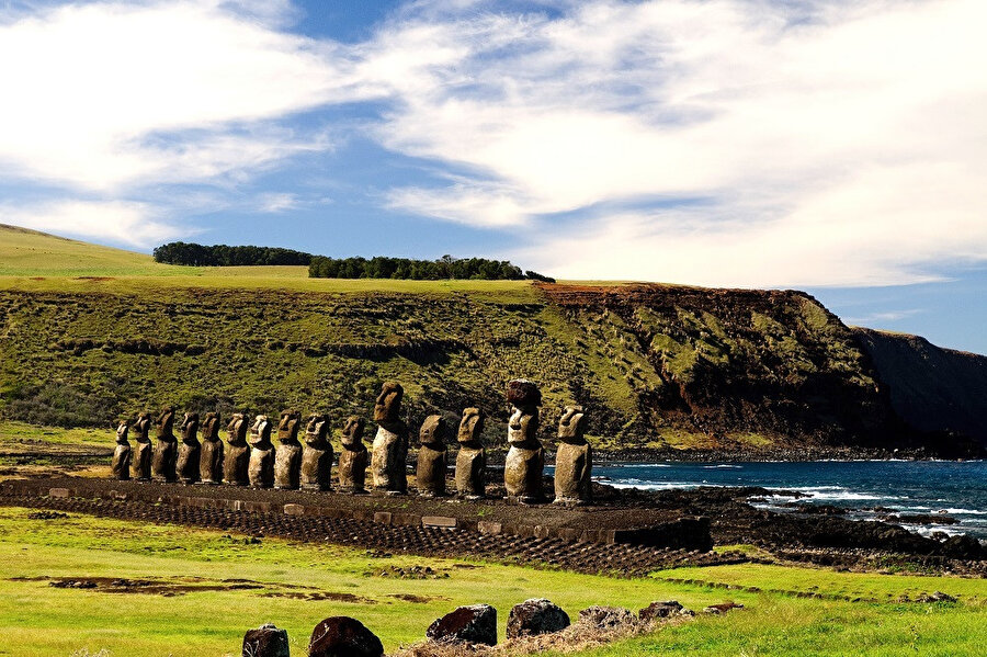 1995 yılında UNESCO’nun Dünya Mirasına alınan Paskalya Adası.