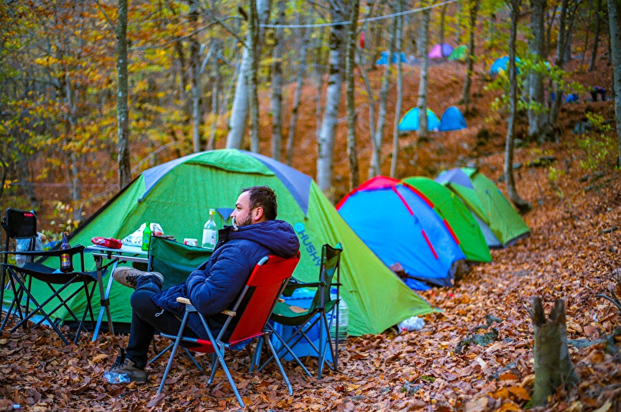 Dumanlı yaylasında kamp