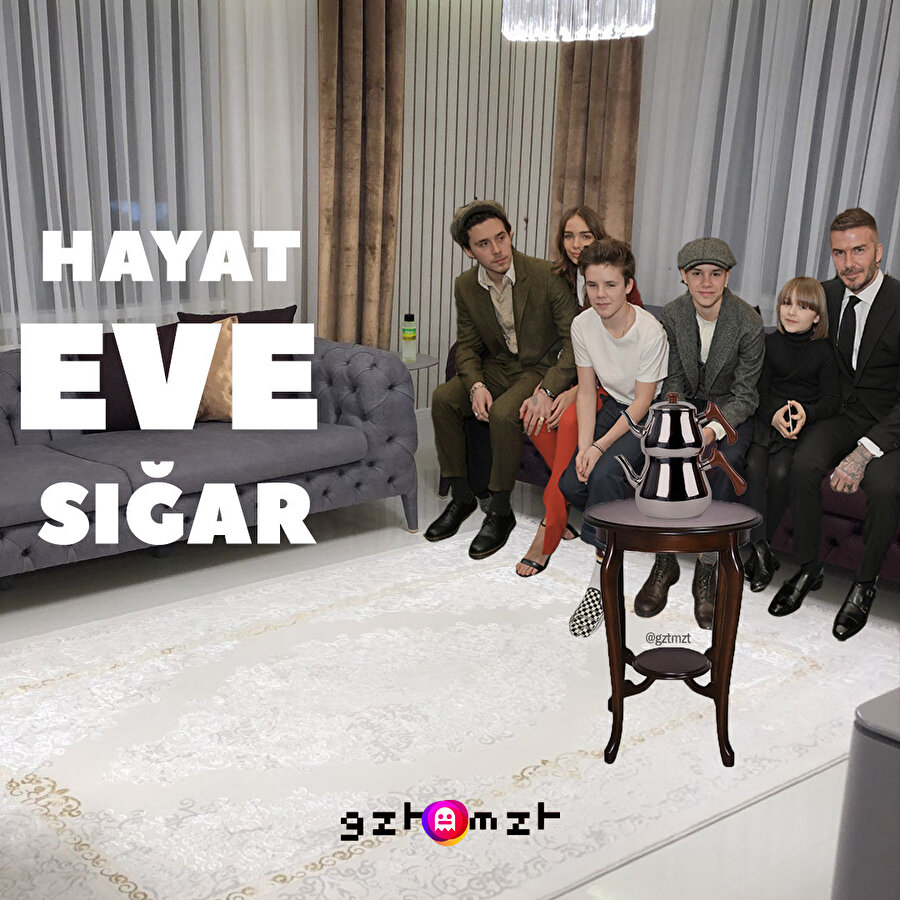 ​Beckham ailesi bile evinde oturup çayını yudumluyor, sen de evinde otur! #HayatEveSığar