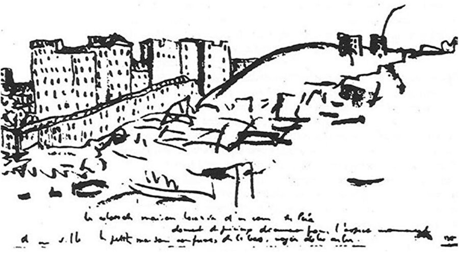 Pera tırmanışının taş evlerinde konaklamaya başlayan Jeanneret, bu semti pek çekici bulmaz.