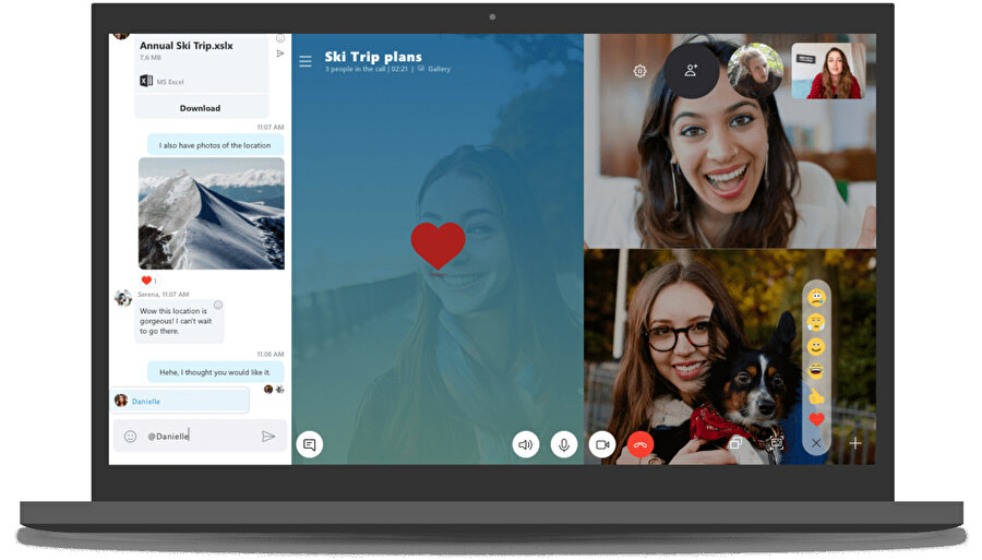 Skype, özellikle en fazla tercih edilen görüntülü görüşme uygulaması. Çünkü çok fazla kişiyi bir araya toplayarak konferans yapmayı sağlıyor.