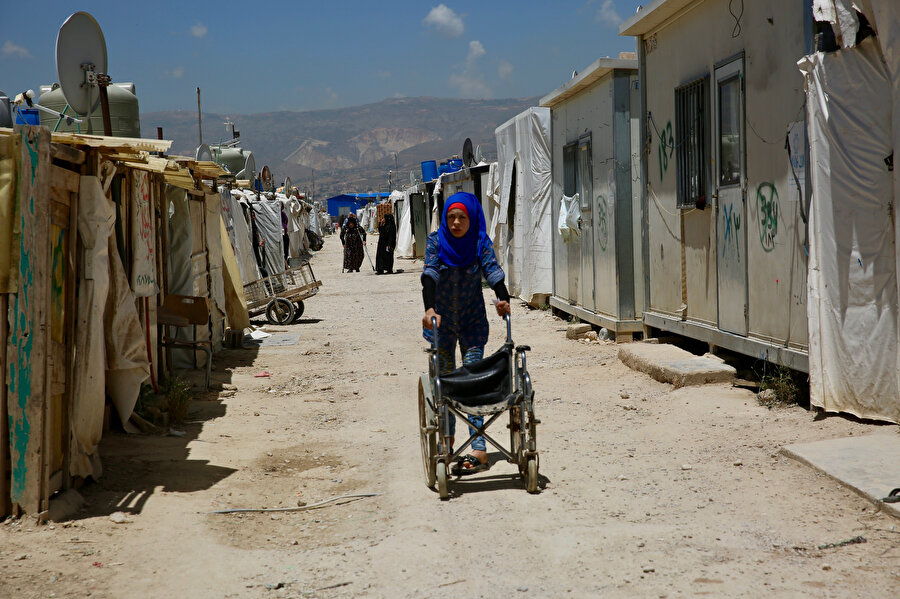 Beyrut yakınlarındaki Burj El Barajneh kampı.