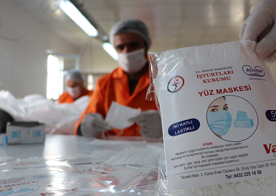 Türkiye'deki maske üretim seferberliğine cezaevleri de katılmıştı.