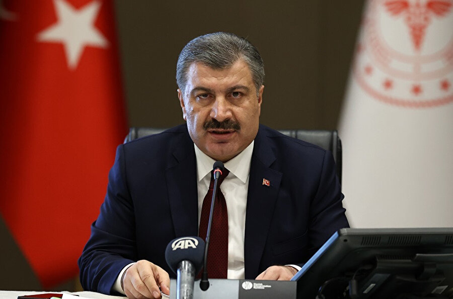 Sağlık Bakanı Fahrettin Koca açıklama yaparken- Arşiv