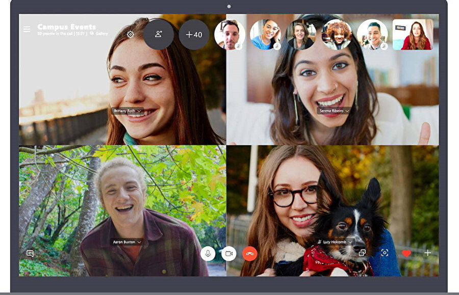 Görüntülü görüşmeler için Skype uygulamasından yararlanabilirsiniz. 