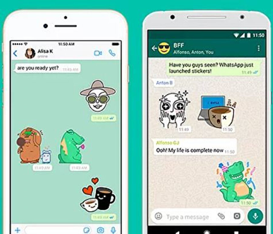 WhatsApp çıkartmaları epey aktif kullanılıyor. Pandemi nedeniyle oluşturulan çıkartmaların da yine efektif olarak kullanılacağı aşikar. 