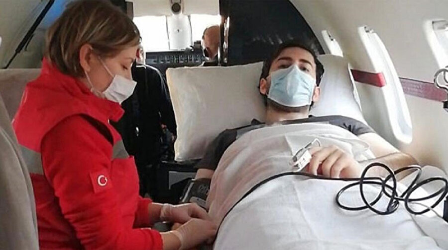 Rusya'da Türkiye'ye getirilen hasta
