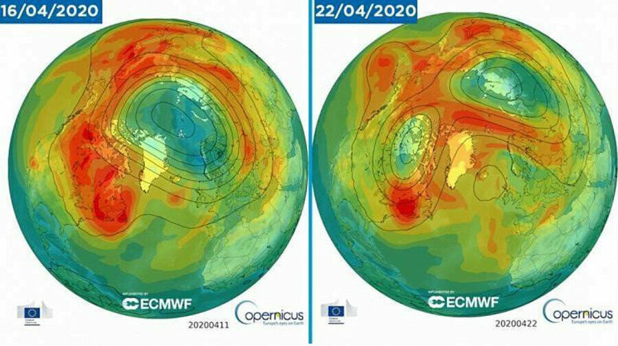 Kopernik Atmosfer Gözlem Servisi'nin paylaştığı görüntün