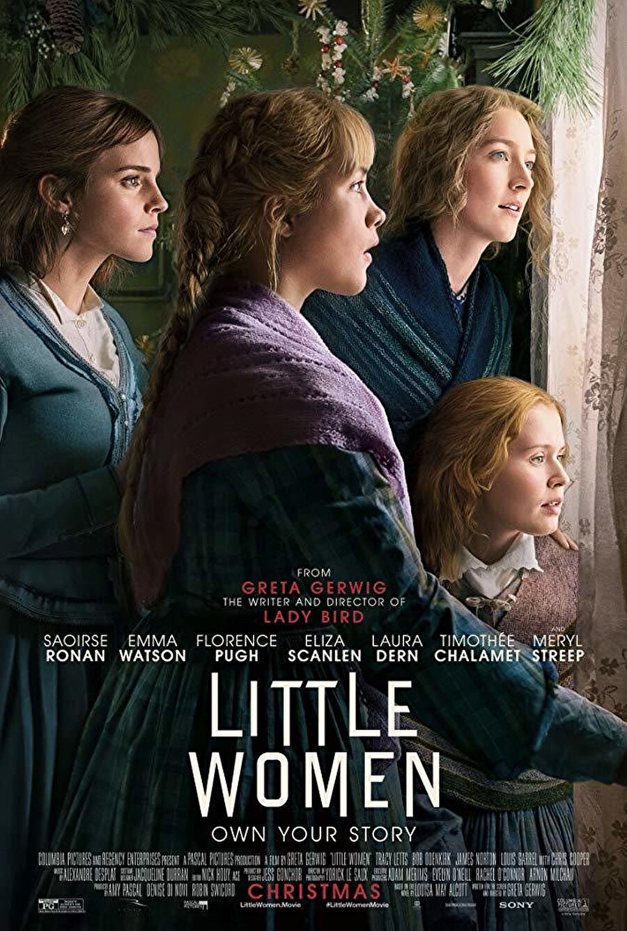 Babaları Amerikan İç Savaşı’na katılan dört genç kız yaşam mücadelesi verir. Louisa May Alcott’un klasik romanından uyarlanan filmin yönetmen koltuğunda Uğur Böceği ile ilk yönetmenlik denemesini yapan Greta Gerwig oturuyor. Vizyon tarihi: 14 Şubat 2020