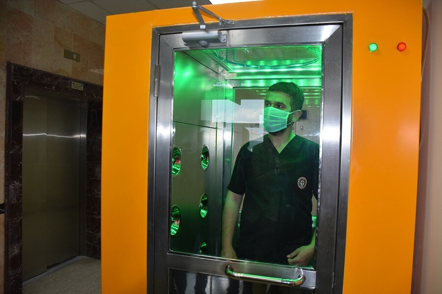Malatya'da bir dakikada virüsleri temizleyen kabin geliştirildi -DHA