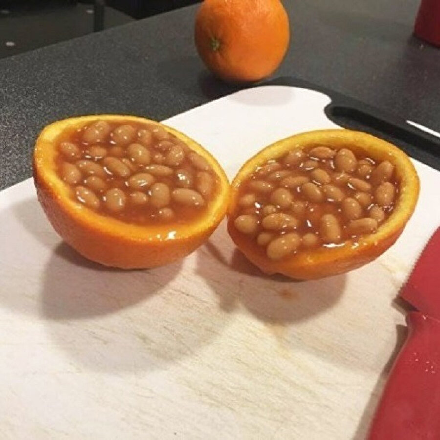 Portakallı ördek çeşnili kuru fasulye tartolet. Damak zevki olmayanların bir numaralı tercihi👍