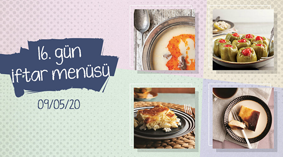 16.Gün iftar menüsü: Sofraların şanı zeytinyağlı biber dolması