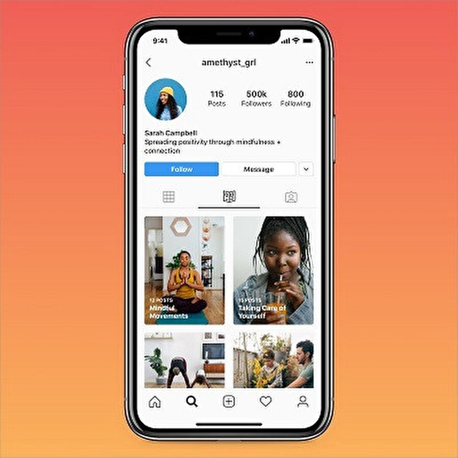 Instagram Rehberler, çeşitli fotoğraf ve video kartlarıyla kullanıcılara bilgi vermeye odaklanıyor. 