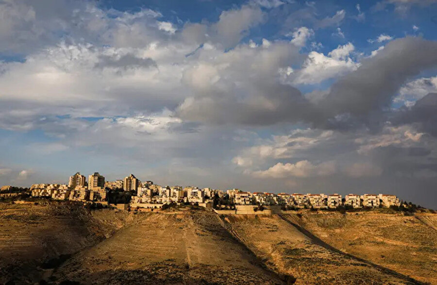 Batı Şeria'daki Maale Adumim yasa dışı Yahudi yerleşim birimi.