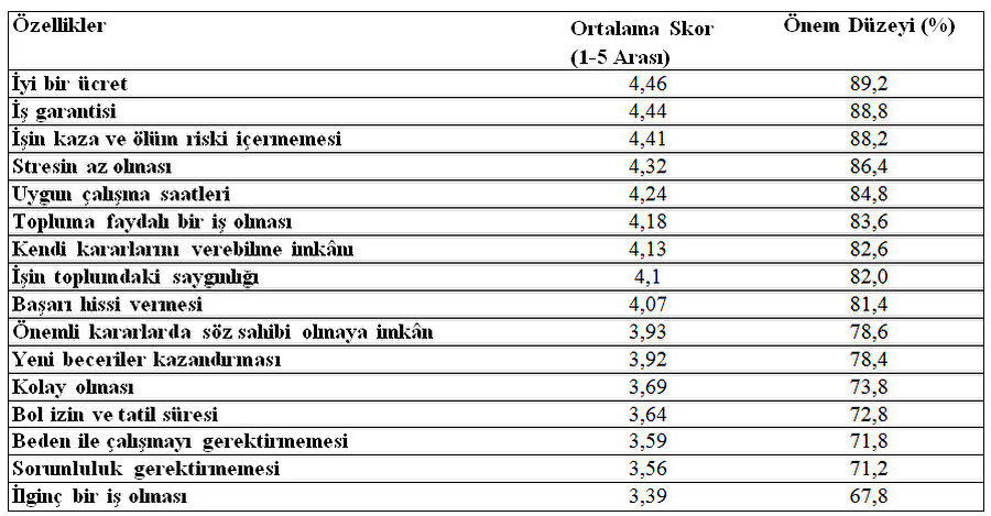 turkiye de en itibarli meslekler listesi yayinlandi