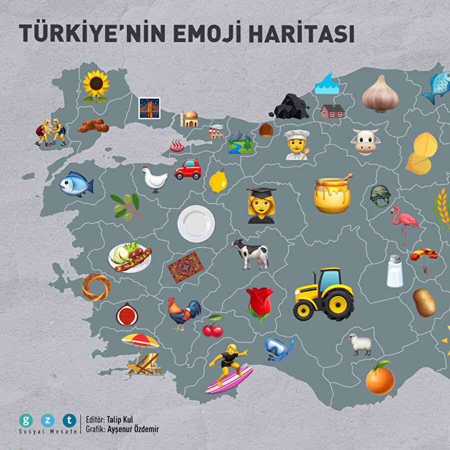 turkiye nin illere gore emoji haritasi