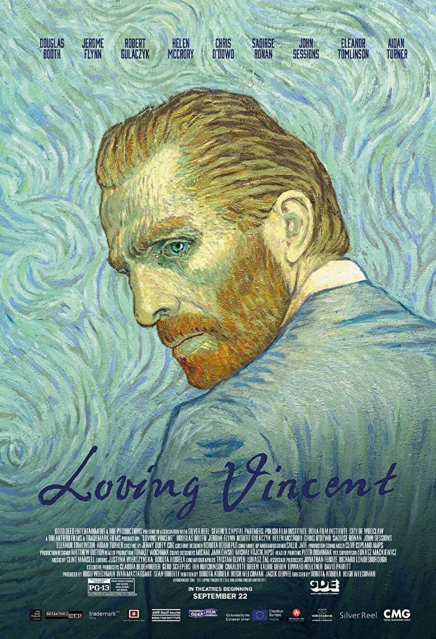 Vincent’ı Sevmek , “Ayçiçekleri”, “Yıldızlı Gece”, “Kafe Terasta Gece” gibi eserleriyle tanınan ressam Vincent van Gogh’un yaşamını konu alan film, sanatçının tablolarını animasyona dönüştürüyor. Van Gogh’un yüz yirmiden fazla tablosundan oluşan Vincent’ı Sevmek, olay örgüsünü ise ressamın yazdığı sekiz yüz mektup üzerine kuruyor. (Vizyon tarihi: 29 Aralık 2017)