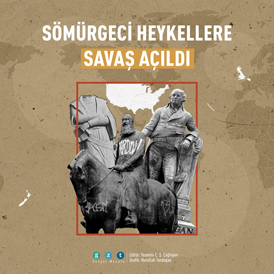 Sömürgecilerin heykellerine savaş açıldı