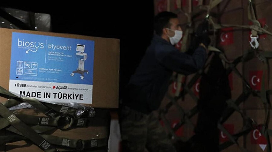 Türkiye'nin gönderdiği solunum cihazı