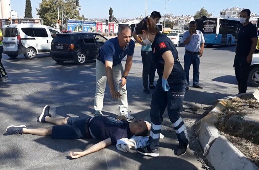 Baba İlker Çetme kazayı hafif şekilde atlattı