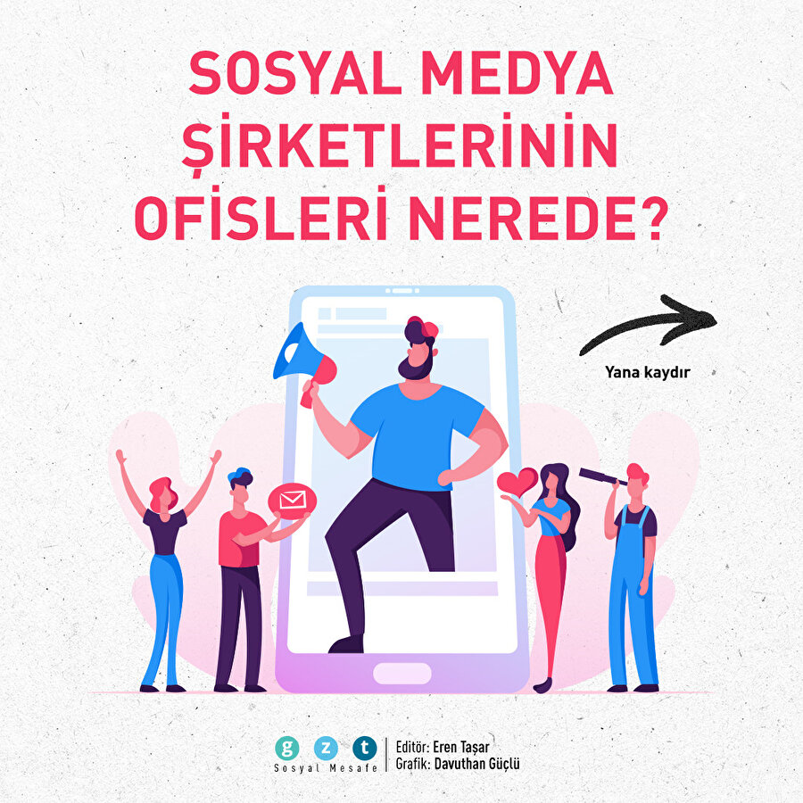 Sosyal medya şirketlerinin ofislerinin bulunduğu ülkeler