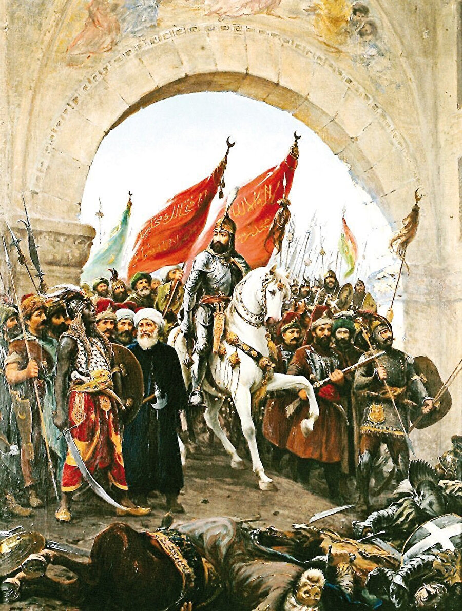 İstanbul üzerine konacağı gün cihan hükümdarlığı yolu yordamınca saflarını ve alaylarını gerektiği biçimde düzdü.