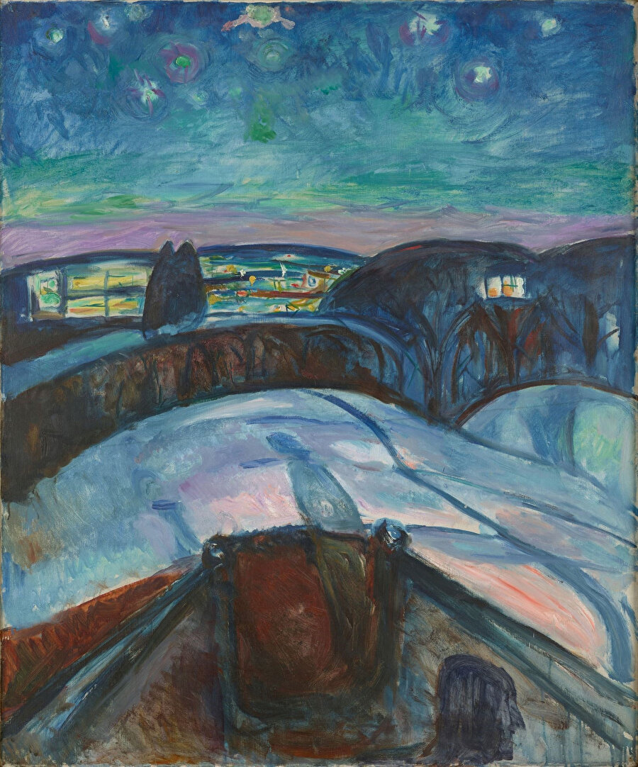 Noche Estrellada, Starry Night, Edvard Munch, 1922.