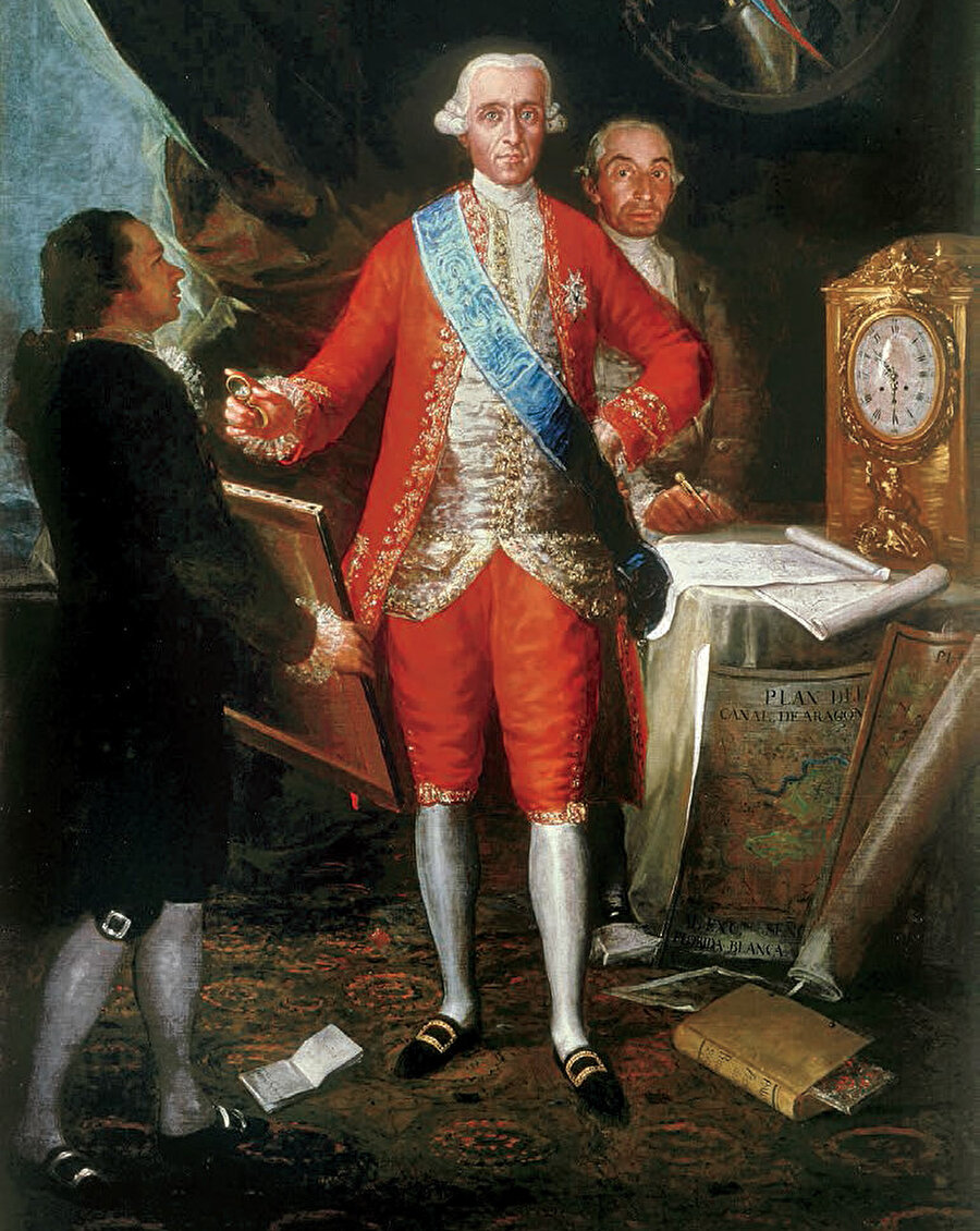 Floridablanca Kontu José de Moñino, Goya ve Mimar Francisco Sabatini ile birlikte, 1783