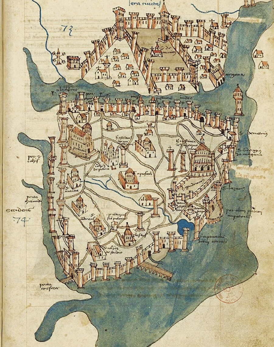 1422 Tarihli Buondelmonti Haritası. İstanbul'un Bilinen En Eski Haritası