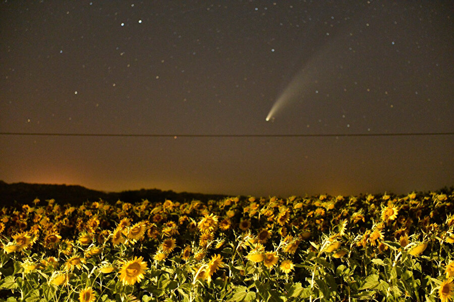 Kırklareli semalarında kuyruklu yıldız ✨