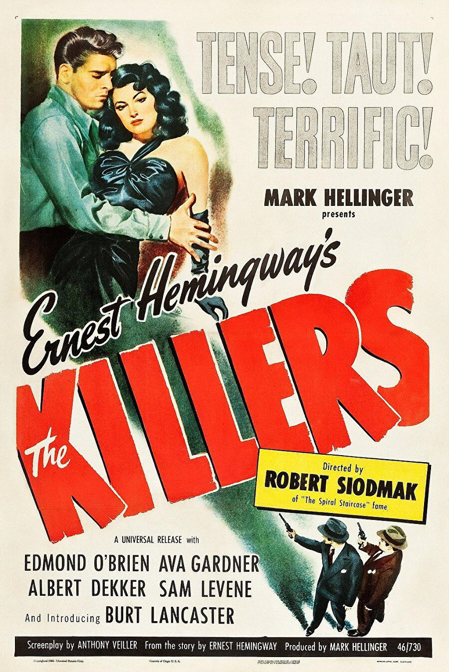 Hemingway'in ''The Killers'' isimli kısa hikayesinin posteri.